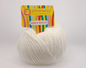 Andrianwool Alpaca Mixture Yarn | 50g Ball | White (Color 301)