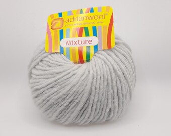 Andrianwool Mixture Yarn | 50g Ball | Sky White (Color 21)