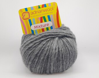 Andrianwool Mixture Yarn | 50g Ball | Grey (Color 29)