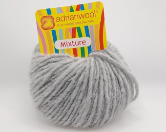 Andrianwool Mixture Yarn | 50g Ball | Light Grey (Color 28)