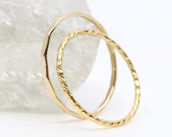 Dainty Gold Ring Set, Promise Rings, Non Tarnish Jewelry, Alternative Engagement Rings, Gold Filled Rings