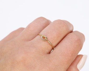 Gold Knot Ring, Gold Filled Ring, Minimalist Jewelry, Gold Stacking Ring, Non Tarnish Ring, Best Friend Gift, Dainty Ring, Ring for Mom