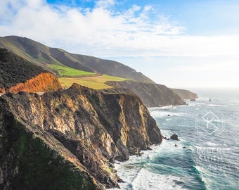 Big Sur - Colorful California Coastline, Ocean Wave Beach, Fine Art Photo Print Wall Art Home Decor, Unique, Gift, Inspiring Coastal, Zen