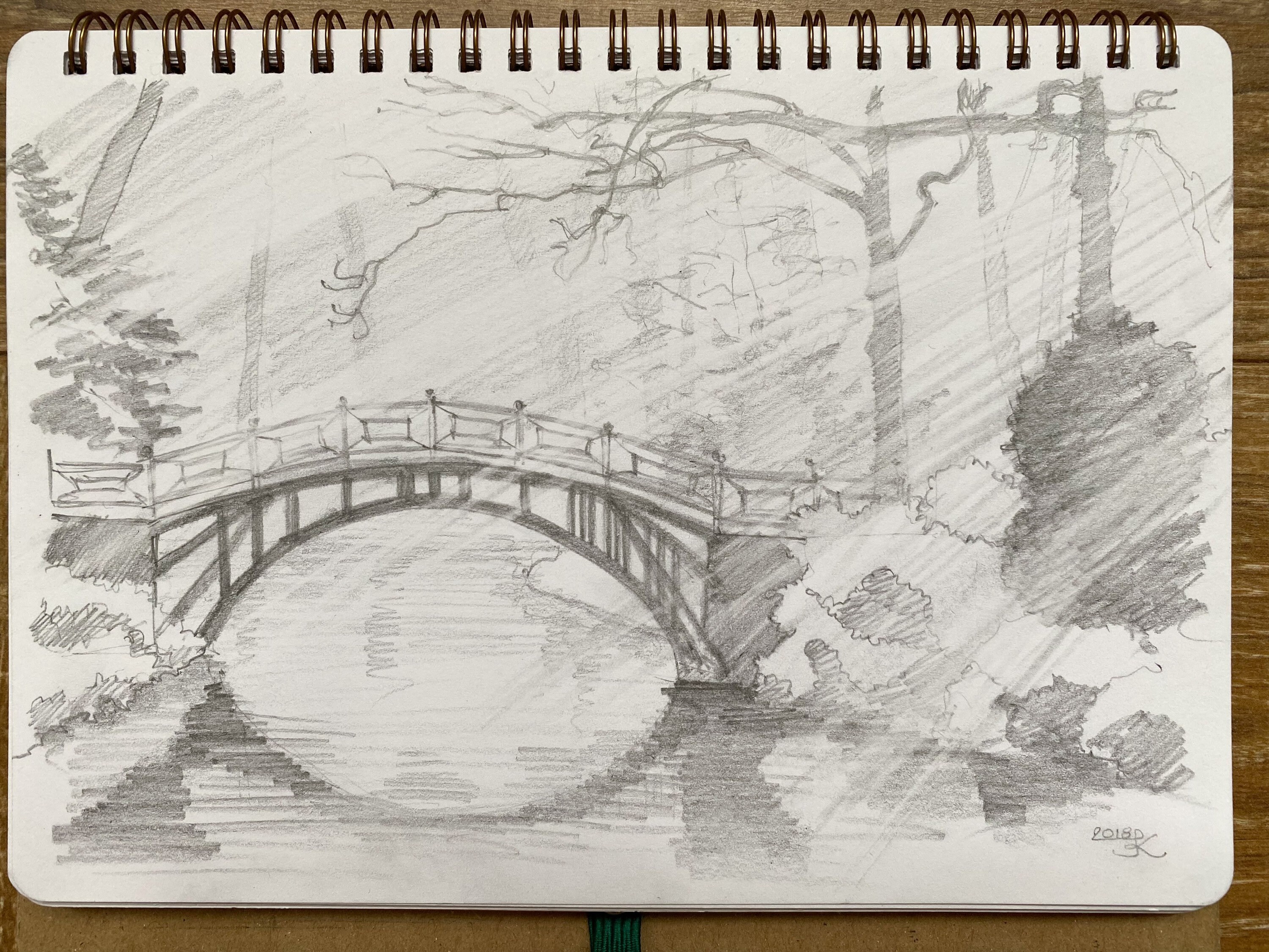 Brooklyn Bridge  pencil drawing  Dreams of an Architect