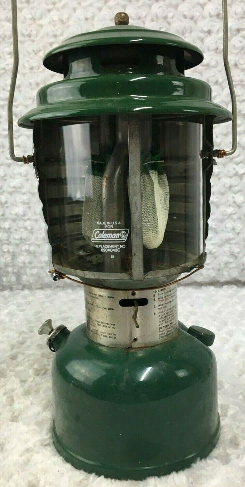 Vintage Coleman Model 220J Two Mantle GREEN Lantern Pump | Etsy