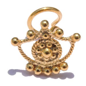 Indian Nose Ring  22 Kt Gold Polished On 92.5 Sterling Silver Decorated Indian Nose Rings Nose Pin Designer Indian Nose Hoop
