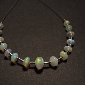 Ethiopian Welo Opal Beads: 15 Pcs Natural Fire Opal Gemstone (3-5 MM)