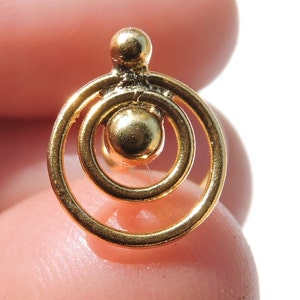 Anillo de nariz indio de oro de 22 kt pulido, anillo de nariz indio, aro de nariz de Bali, anillo de nariz tribal decorado para nariz perforada