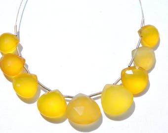 9 インチ ストランド、非常に良質、天然カルセドニー、ブルー染色