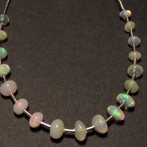 Ethiopian Opal Beads: 18 Pcs Natural Welo Fire Gemstone, 3-5mm