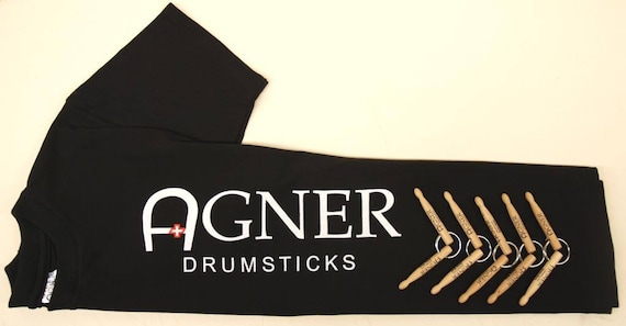 Agner Drumsticks T Shirt keychain Bundle No. 11