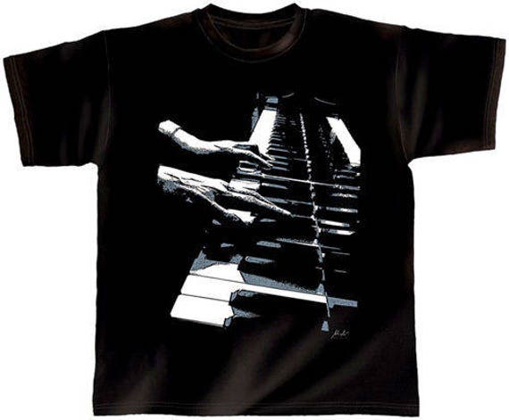 Rock You music T shirt piano hands on S M L XL XXL