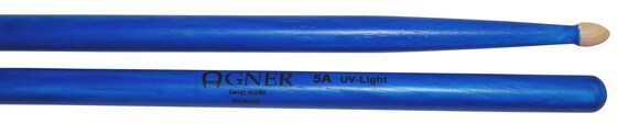 Agner Drumsticks 5a UV Blue