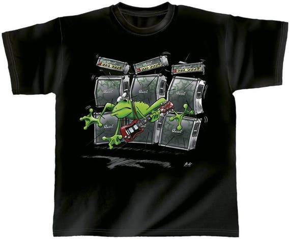 Rock You music t shirt blow away frog S M L XL XXL
