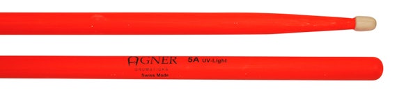 Agner Drumsticks 5a UV Red