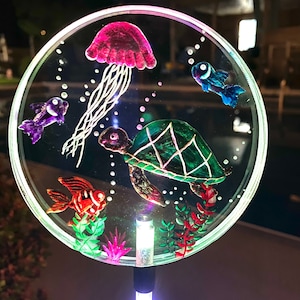 Sea Turtle Solar Garden Stake