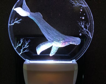 Lumière de nuit de baleine à bosse