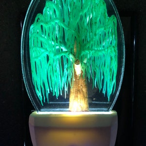 Weeping Willow Night Light Colored