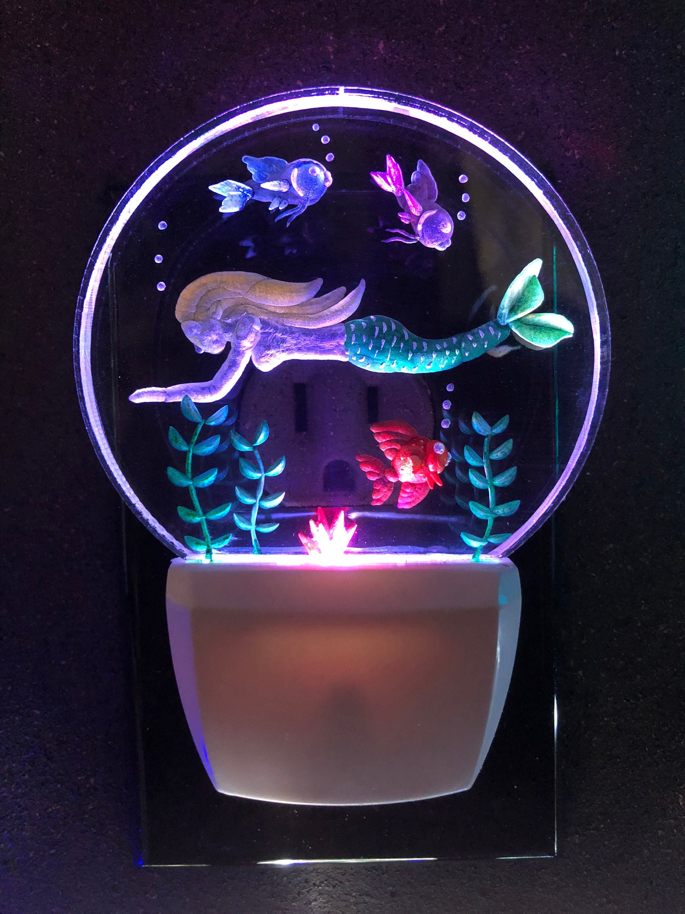 Mermaid Night Light Etsy