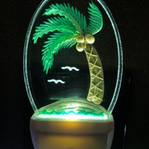 Colored Palm Tree Night Light