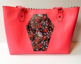 Spooky Stitch Tote Sewing Pattern: Bat & Coffin Applique (PDF Download)