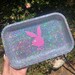Pink Playboy Glitter Rolling Tray | Cute Stoner Girl Tray | Smoke Accessories 