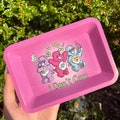Stoner Carebear Rolling Tray| SMALL Rolling Tray | Cute Girly Smoke Accessories | Custom Tray