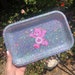Pink Carebear Glitter Rolling Tray | Cute Stoner Girl Tray | Smoke Accessories 