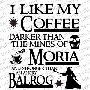 Black coffee moria balrog png transparent files 2000x2400