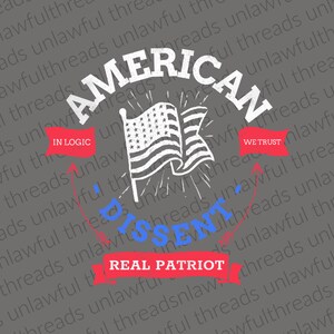 American Dissent In logic we trust  png transparent files 4800x4000
