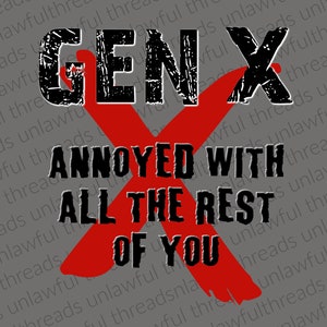 Gen X agacé par le reste d’entre vous png fichiers transparents