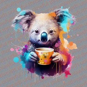 Koala Coffee clear png files 3600x3600.