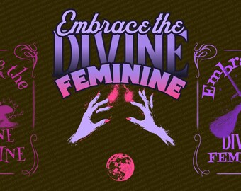 Embrace the Divine Feminine – 3-Pack PNG for Witches, Mystics & Empowered Souls