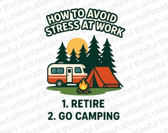 How to Avoid Stress at Work png clear background camping
