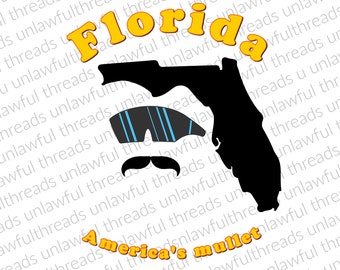 Florida America&#39;s Mullet  png transparent background 2000x2367