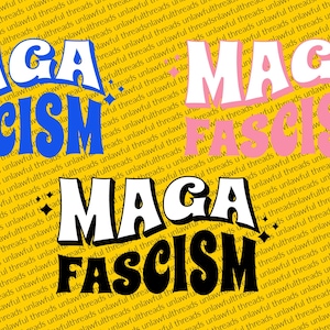 Pacchetto MAGA Fascismo File PNG digitale Design di dichiarazione politica satirica