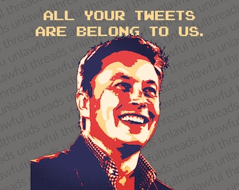 Elon Musk Al uw tweets zijn van ons png-bestand alleen transparant 3000x3600