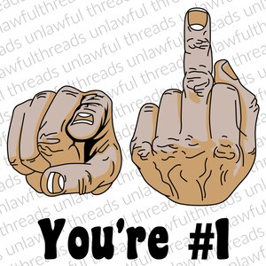 middle finger you are number one png file transparent 2 files black and white letters