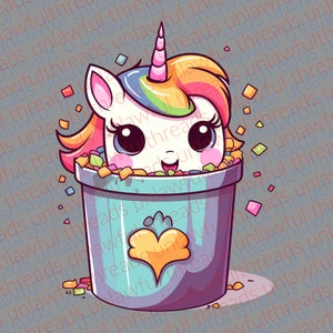 Cute Kawaii Unicorns  clear png files 3600x3600