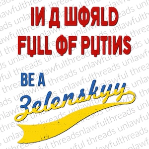 In einer Welt der Putins ein Zelenskyy png transparenter Hintergrund sein
