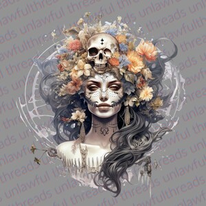 Skull Witch Goddess clear png files 3600x3600.