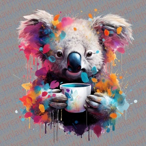 Koala Coffee  clear png files 3600x3600.