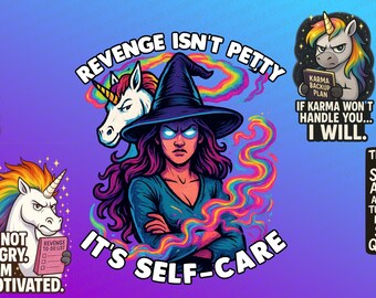 Unicorn Boss Babes png bundle five images