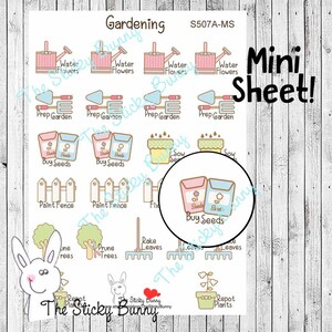 Giardinaggio - Adesivi per Planners, Diari, Agende, Hobonichi (S507A-MS)