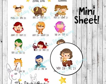 Zodiac Kids - Planner Stickers for Any Planning Style (S286MS)