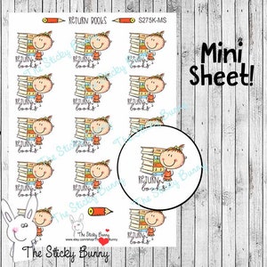 Happy Kids - Livros de Retorno - Adesivos de Planejador para Qualquer Estilo de Planejamento (S275K-MS)