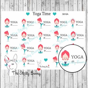 Yoga - Adesivi per Planners, Diari, Agende, Hobonichi (S012)