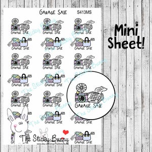 Garage Sale - plannerstickers voor elke planningsstijl (S413MS)