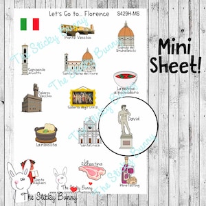 Andiamo a... Firenze - Adesivi per Planners, Diari, Agende, Hobonichi (S429H-MS)