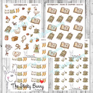 Cottagecore - Adesivi per Diari, Agende, Hobonichi (S820MS)